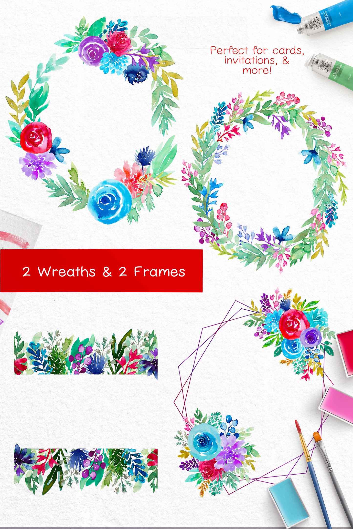 Beautiful Day Waterrcolor Floral Clip Art | Free Commercial Use Clip Art