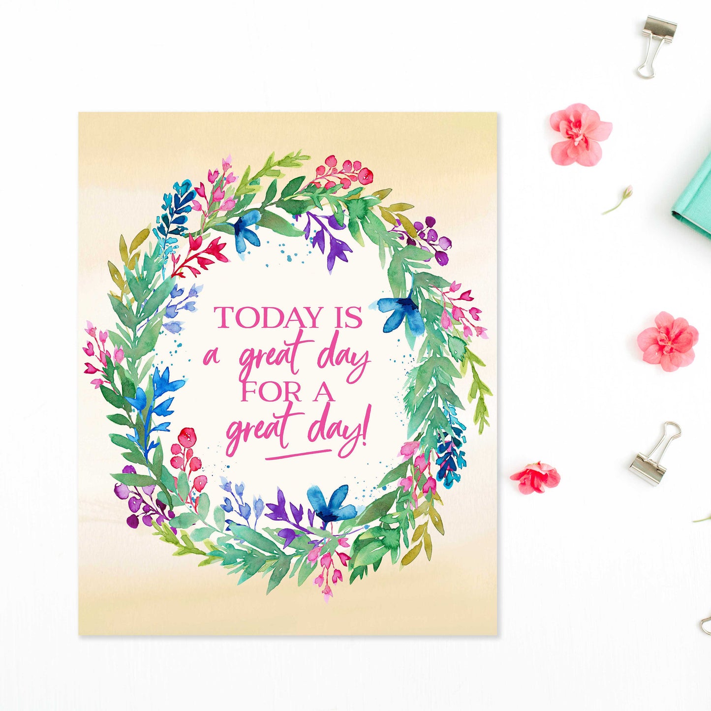 Beautiful Day Waterrcolor Floral Clip Art | Free Commercial Use Clip Art