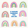 Rainbows And Hearts Clip Art  | Free Commercial Use Clip Art