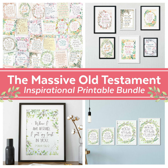 The Massive Old Testament Bible Inspirational Printable Bundle