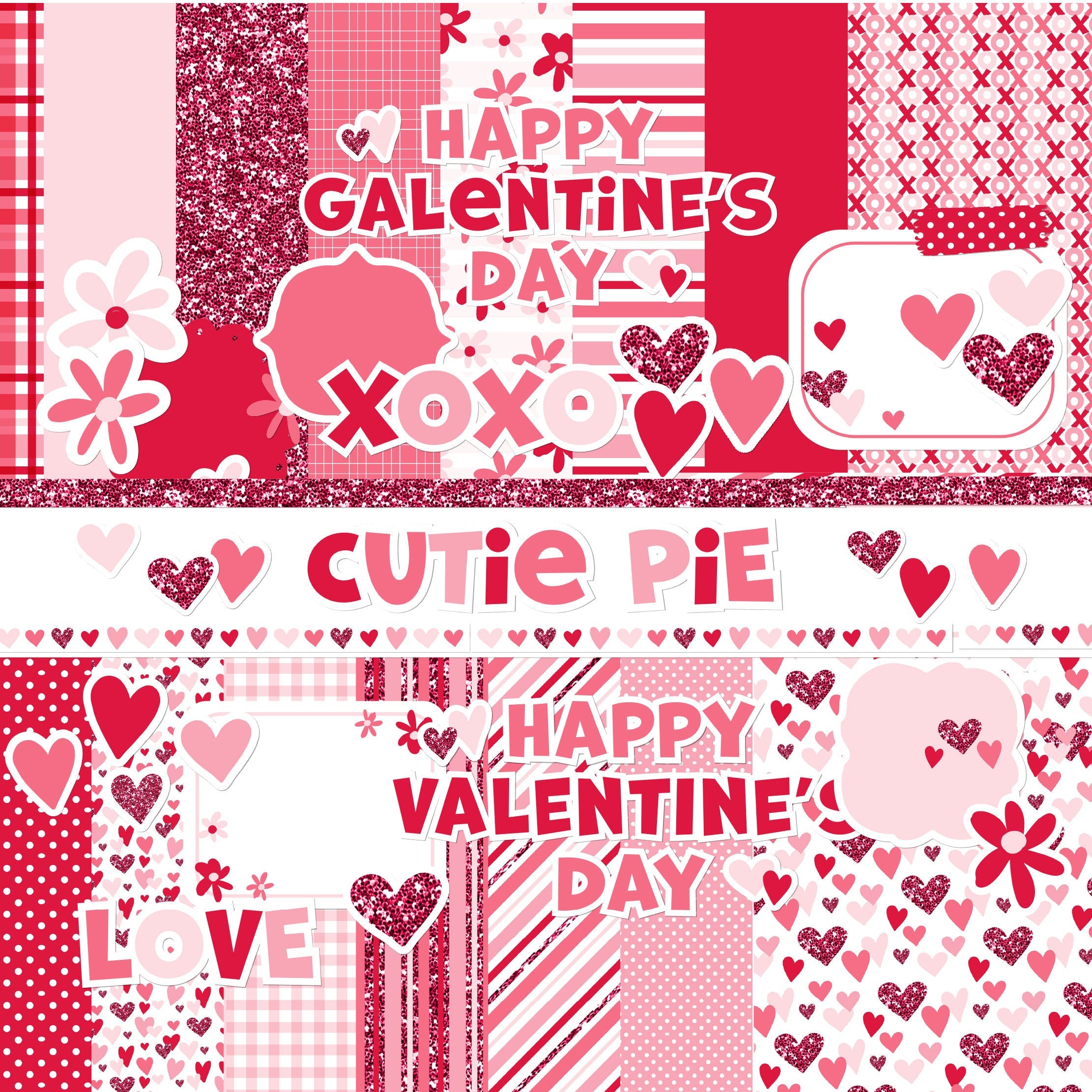 Valentine's Day Scrapbook Paper