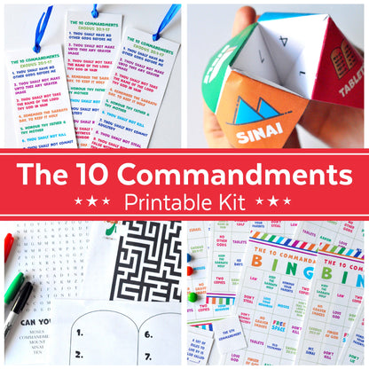 The 10 Commandments Printable Kit | Old Testament Games & Activities