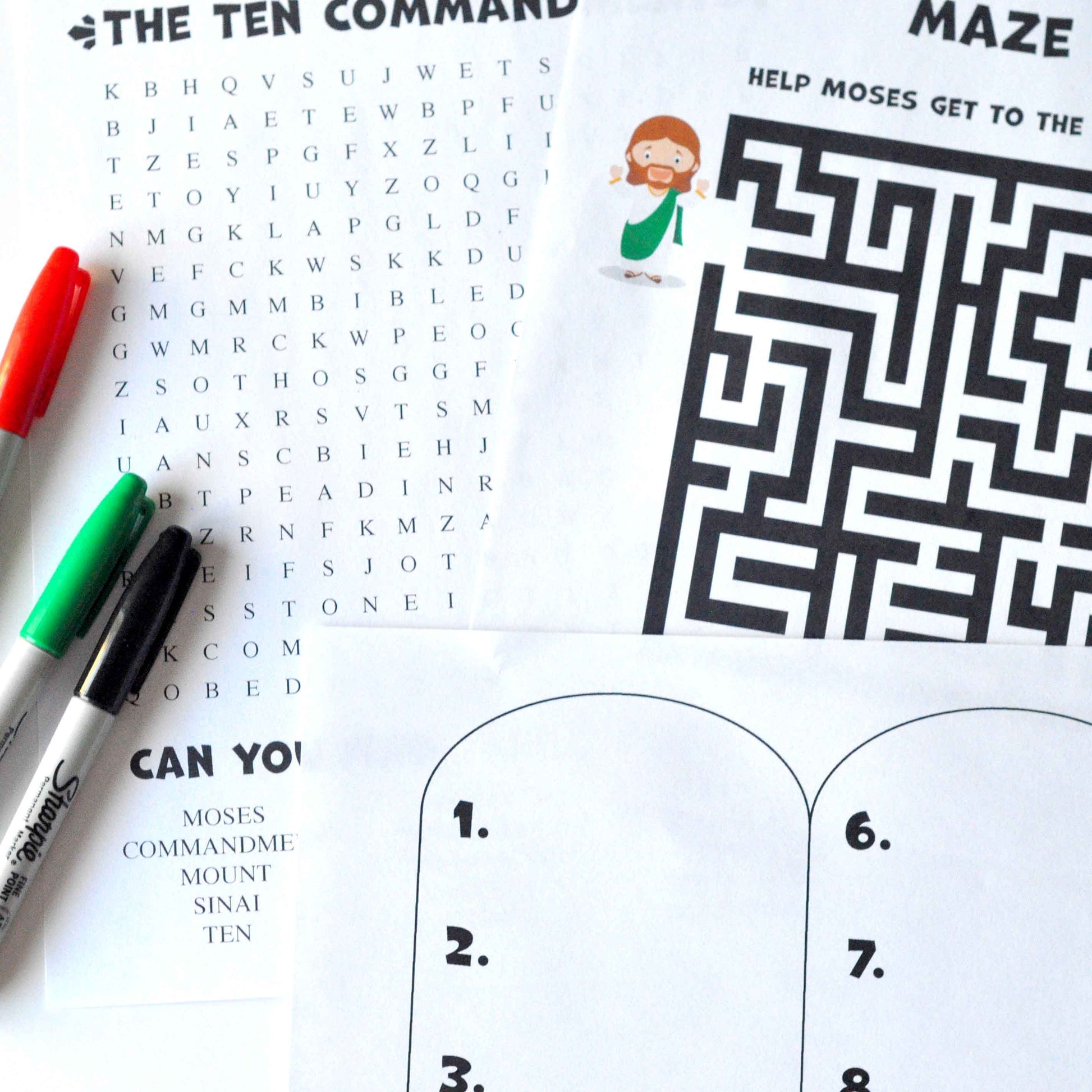 The 10 Commandments Printable Kit | Old Testament Games & Activities