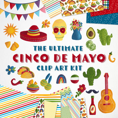 The Ultimate Cinco De Mayo Clip Art Kit  | Free Commercial Use Clip Art | Taco clip art | Taco Tuesday Clip Art