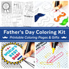 Father's Day Coloring Kit | Father's Day Kid Craft | All About Dad Coloring page | Dad Stepdad Grandpa Grandad Coloring Pages