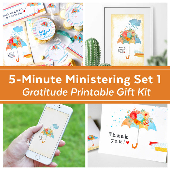 5-Minute Ministering Kit Set 1 | LDS Ministering Helps | Inspirational Printables for LDS Women