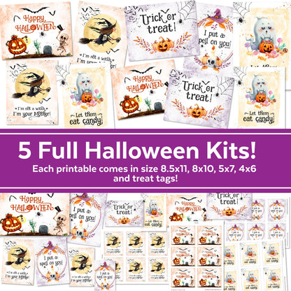 The Ultimate Halloween Printable and Tag Bundle with Halloween Coloring Pages