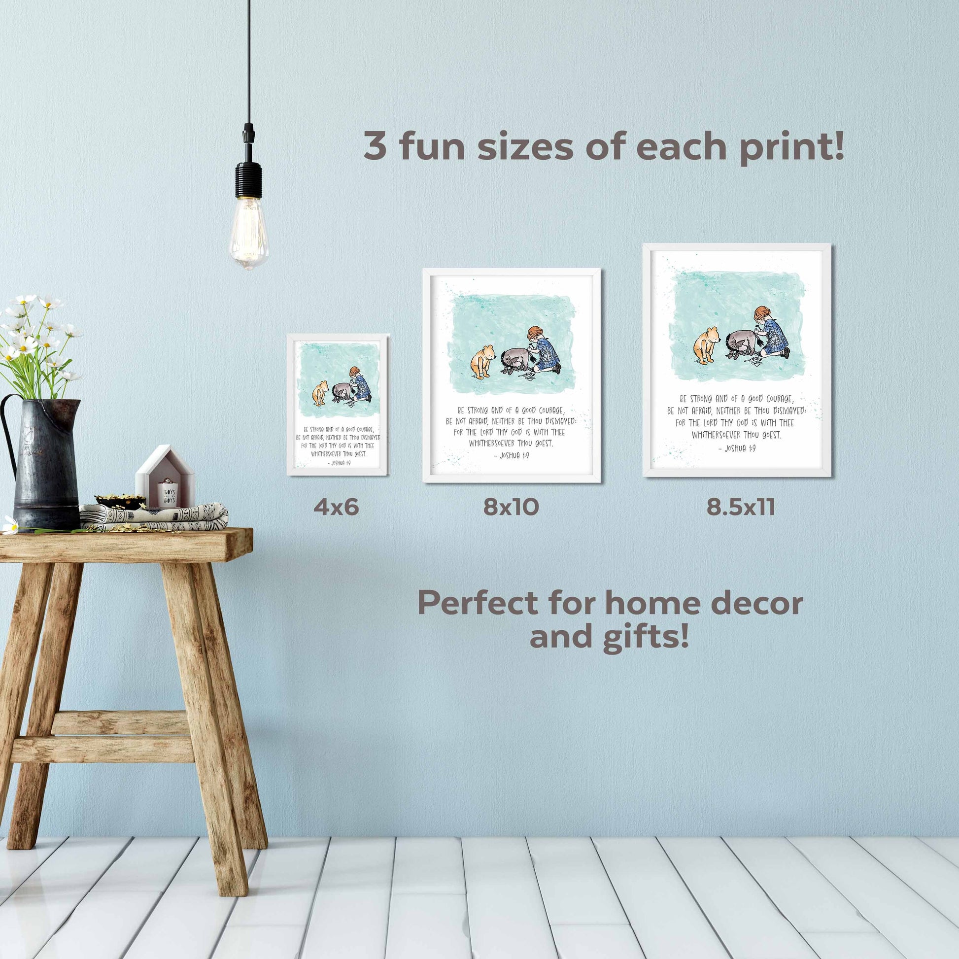 Bible Winnie-the-Pooh Printable Collection | Winnie the Pooh Nursery & Gift Art with Bible Verses