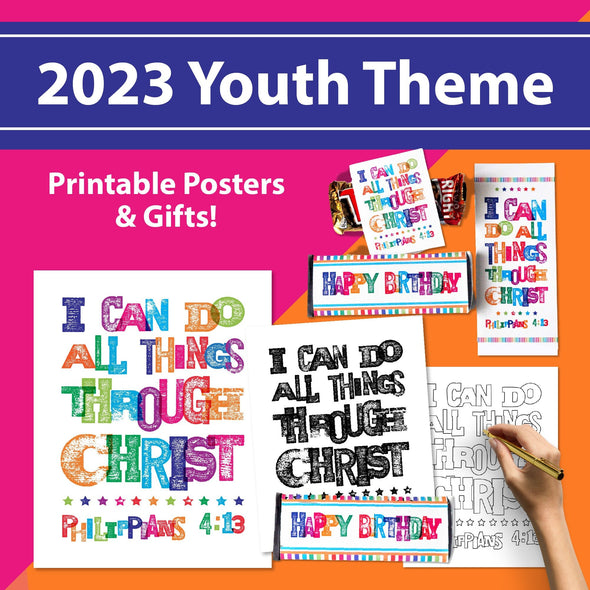 2023 Youth Theme | 2023 LDS Youth Theme Posters | 2023 LDS Youth Theme | 2023 Young Women Theme | I Can Do All Things Philippians 4:13