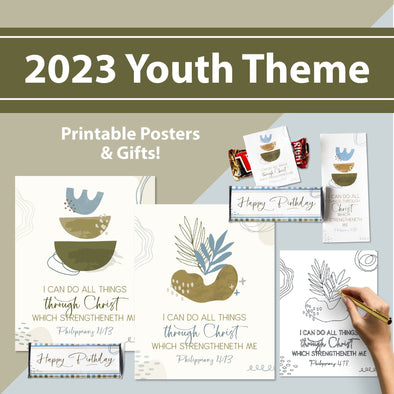 2023 Youth Theme | 2023 LDS Youth Theme Posters | 2023 LDS Youth Theme Gifts | 2023 Young Women Theme | Philippians 4:14 I Can Do All Things