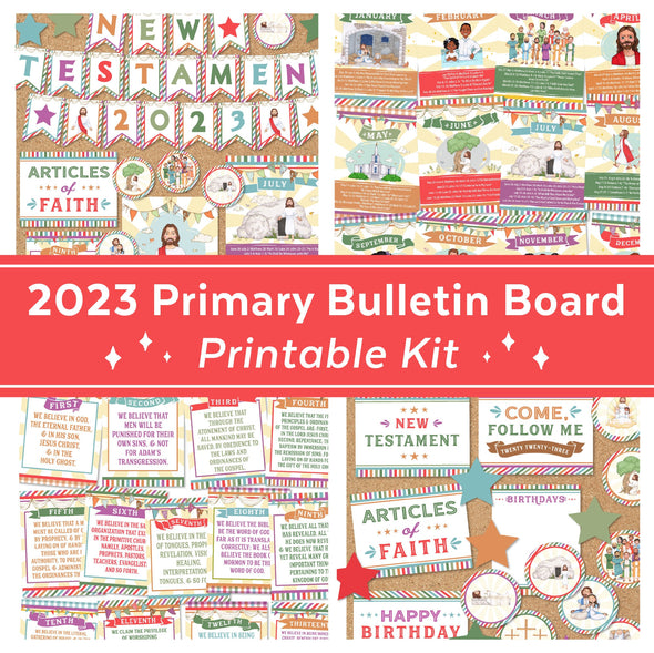 New Testament 2023 Primary Bulletin Board Kit | LDS Primary 2023, Primary Presidency, Primary Come Follow Me 2023, New Testament 2023