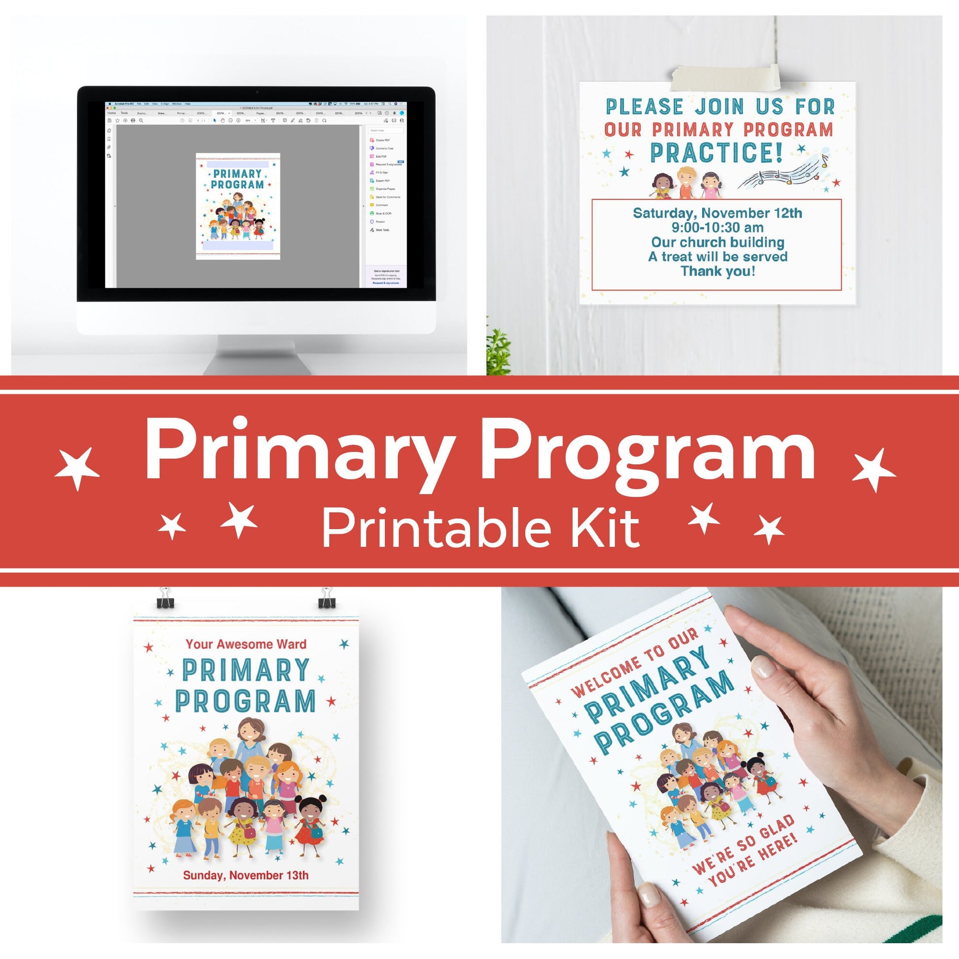 LDS Primary Program Kit | Primary Sacrament Presentation Kit | LDS Primary Presentation Digital Download Bundle