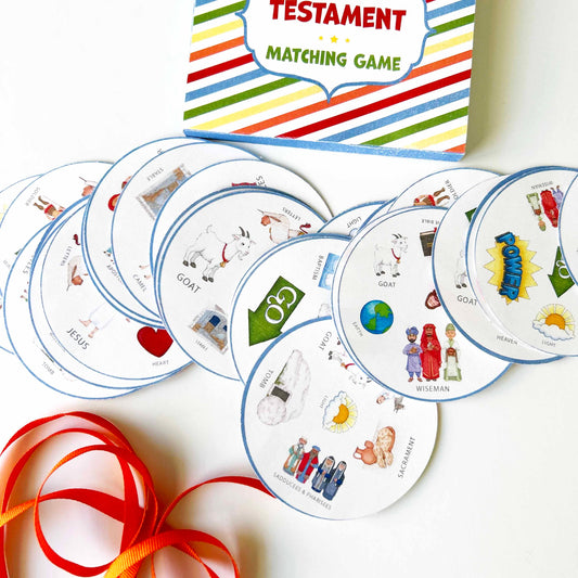 Sunday School Game New Testament Matching Activity Kids Bible Learning Card Set Christian Education Resource Church Classroom Teaching Tool Scripture Memory Game Spot It Style Family Faith Activity Religious Learning Entertainment Youth