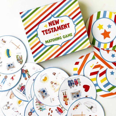 New Testament Matching Game {Spot It Style} | Bible Games Activities
