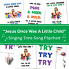 January 2023 LDS Singing Time | Jesus Once was a Little Child | Singing Time Flipchart for Primary Come, Follow Me