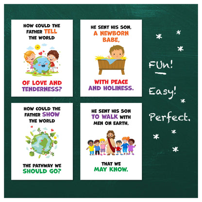 February 2023 LDS Singing Time | He Sent His Son| Singing Time Flipchart for Primary Come, Follow Me