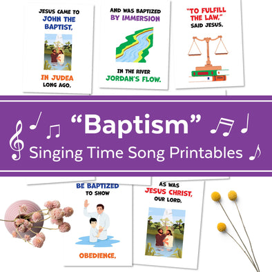 February 2023 LDS Singing Time | Baptism Song | Singing Time Flipchart for Primary Come, Follow Me