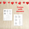 Valentine's Day Coloring and Activity Coloring Bundle | Valentines Day Coloring Pages | Valentine's Day Party Games Pages