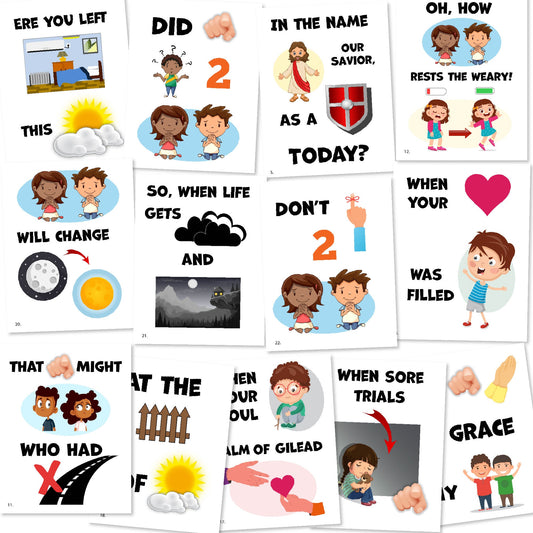 Did You Think To Pray? Primary Song Chart | March 2023 LDS Singing Time | Singing Time Flipchart for Primary Come, Follow Me