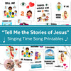 Tell Me the Stories of Jesus Primary Song Chart | March 2023 LDS Singing Time | Singing Time Flipchart for Primary Come, Follow Me