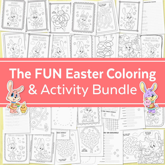The FUN Easter Coloring and Activity Bundle | Easter Coloring Pages | Easter Activities | Instant Download