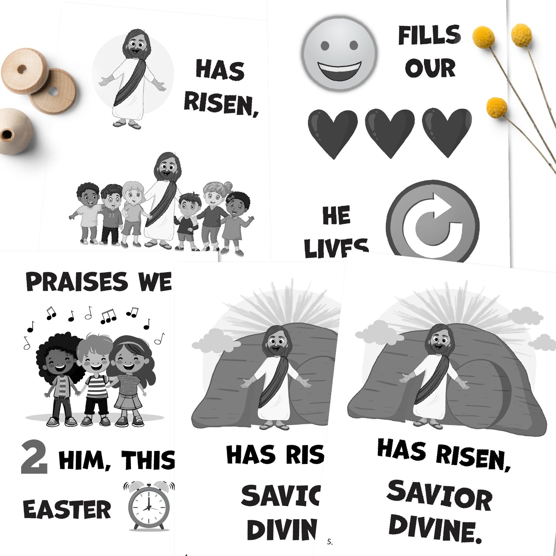 April 2023 LDS Singing Time | "Jesus Is Risen"  | Singing Time Flipchart for Primary Come, Follow Me