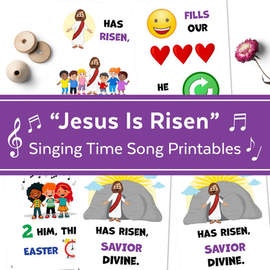 April 2023 LDS Singing Time | "Jesus Is Risen"  | Singing Time Flipchart for Primary Come, Follow Me