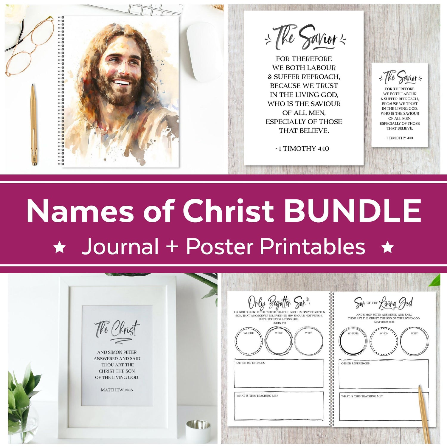 Names of Christ BUNDLE | Names of Christ Journal | Names of Christ Printable Posters