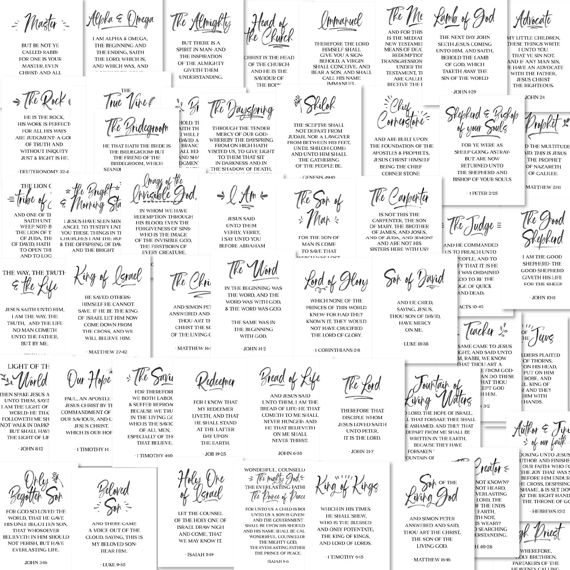 Names of Christ BUNDLE – Ministering Printables