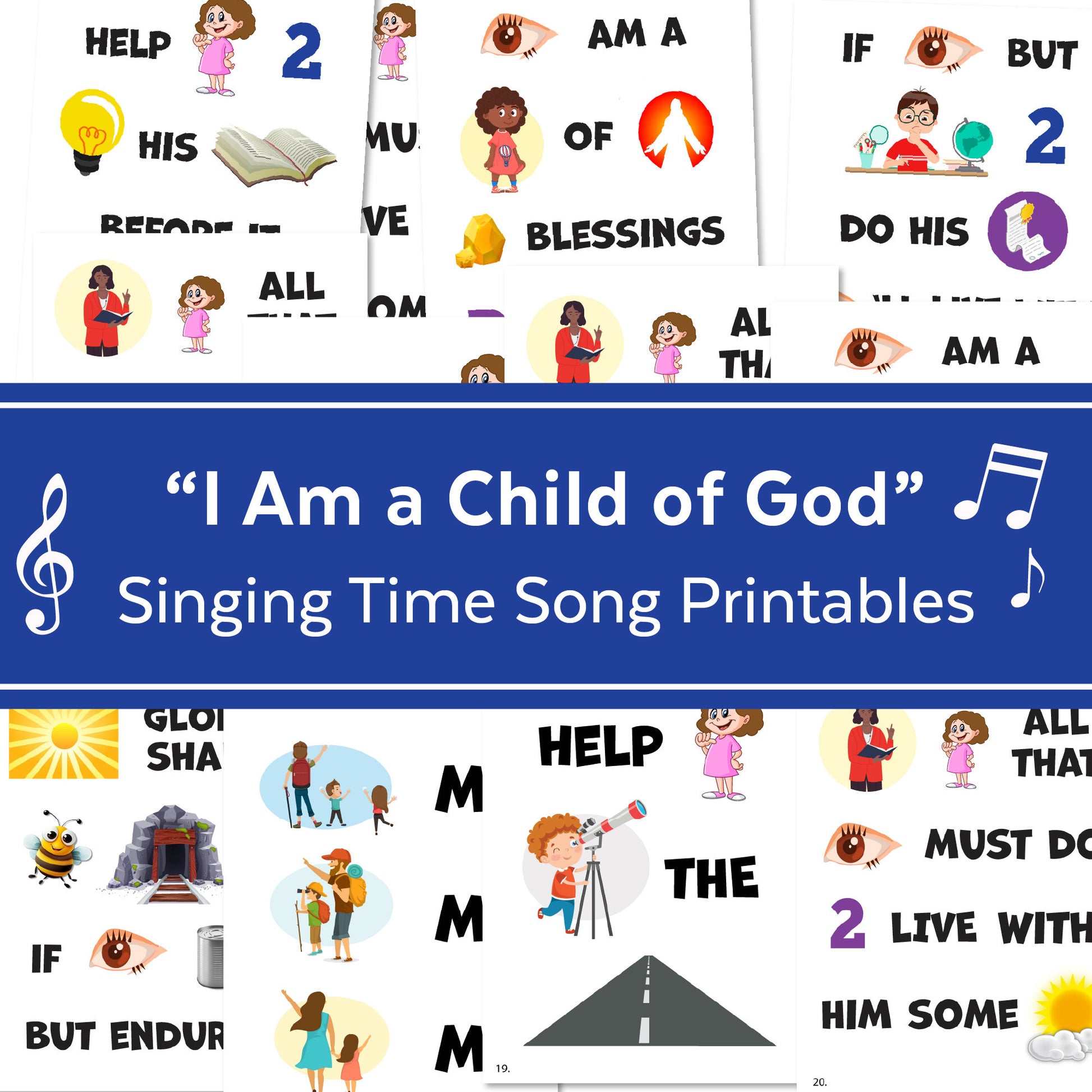 I Am a Child of God | Singing Time Flipchart for Primary Come, Follow Me