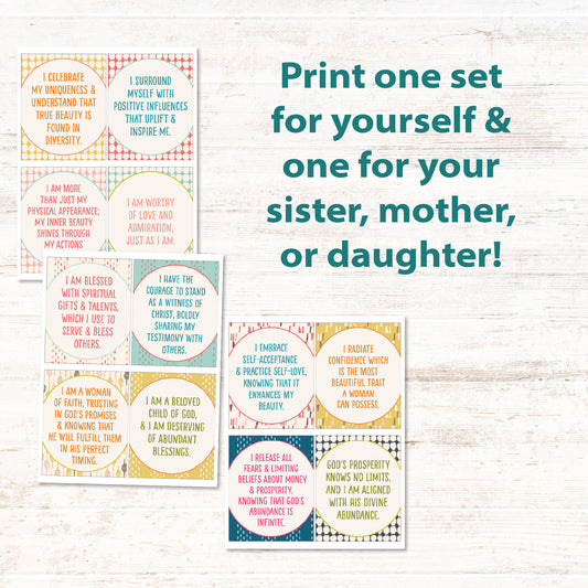 Biblical Affirmations for Women and Teens for Health Confidence & Abundance