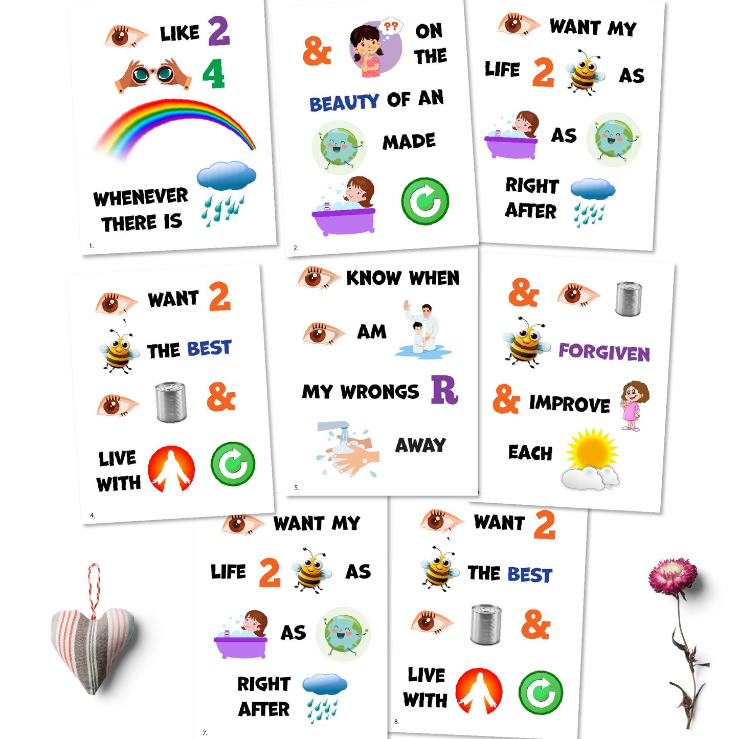 When I Am Baptized | Singing Time Flipchart for LDS Primary Come, Follow Me