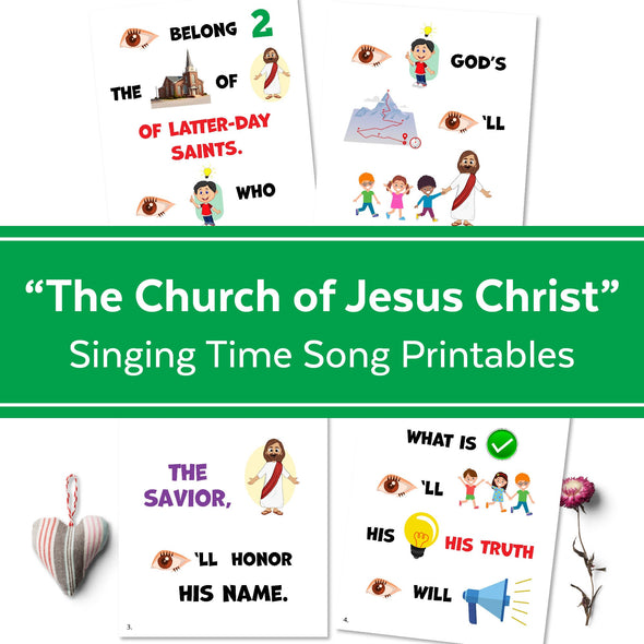 The Church of Jesus Christ | Singing Time Flipchart for LDS Primary Come, Follow Me
