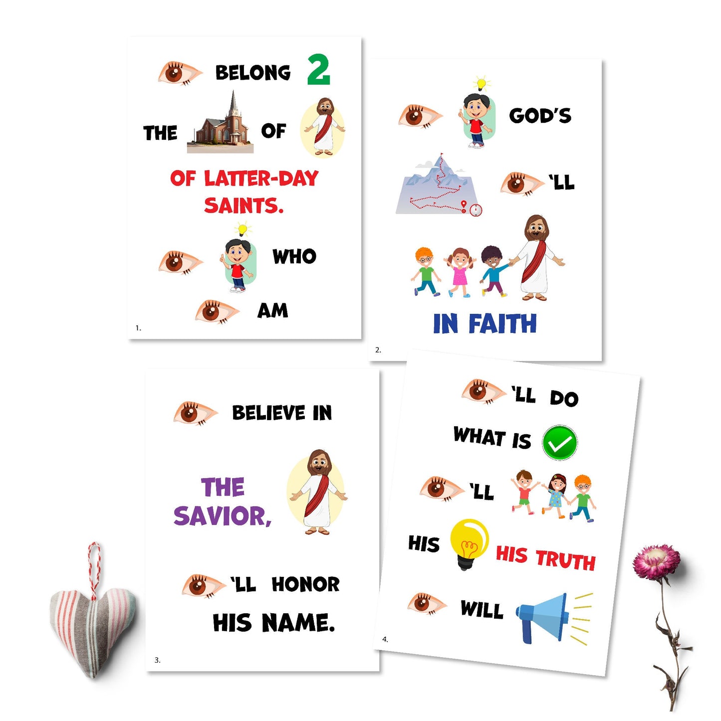 The Church of Jesus Christ | Singing Time Flipchart for LDS Primary Come, Follow Me