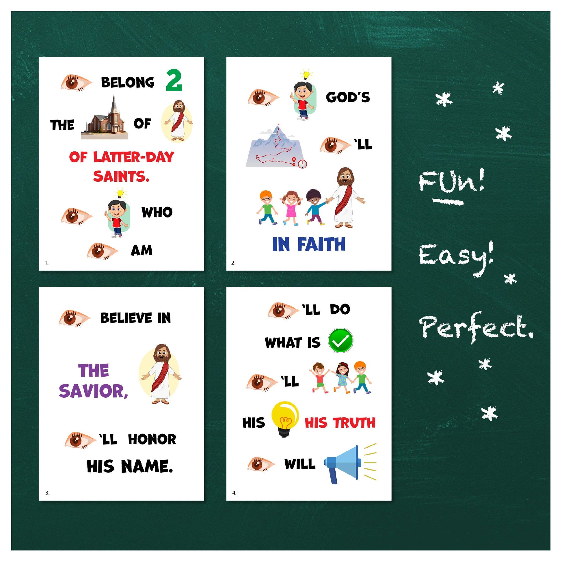 The Church of Jesus Christ | Singing Time Flipchart for LDS Primary Come, Follow Me