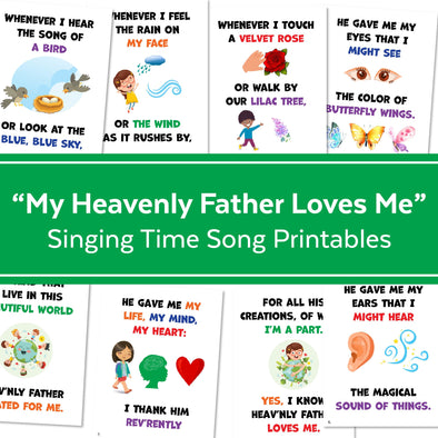 My Heavenly Father Loves Me | Singing Time Flipchart for LDS Primary Come, Follow Me