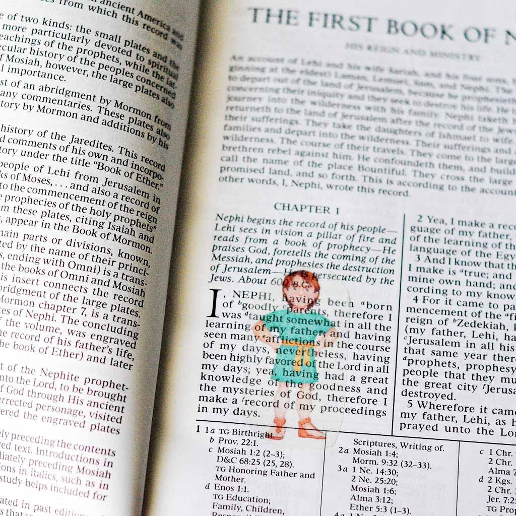 Children's Book of Mormon Scripture Stickers in LDS Scripture