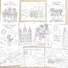 Pioneer Day Coloring Pages | LDS Pioneer Holiday July 24 Coloring Bundle | Instant Download