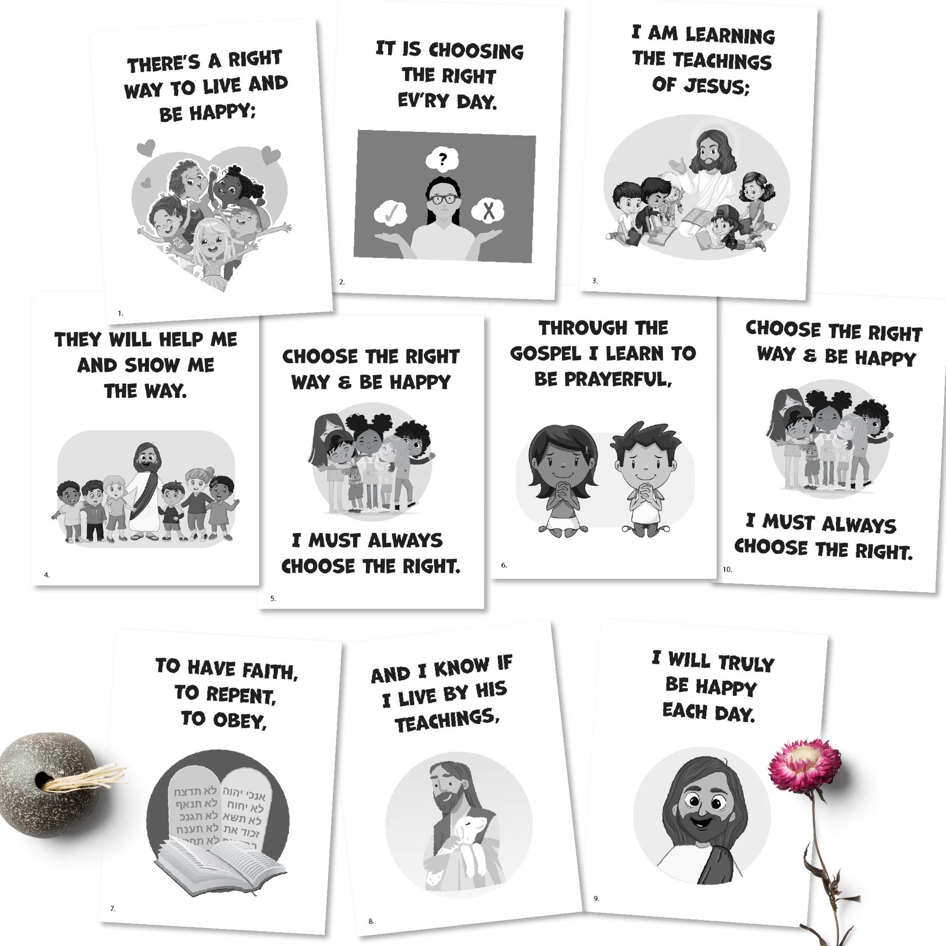 Choose the Right Way | Singing Time Flipchart for LDS Primary Come, Follow Me