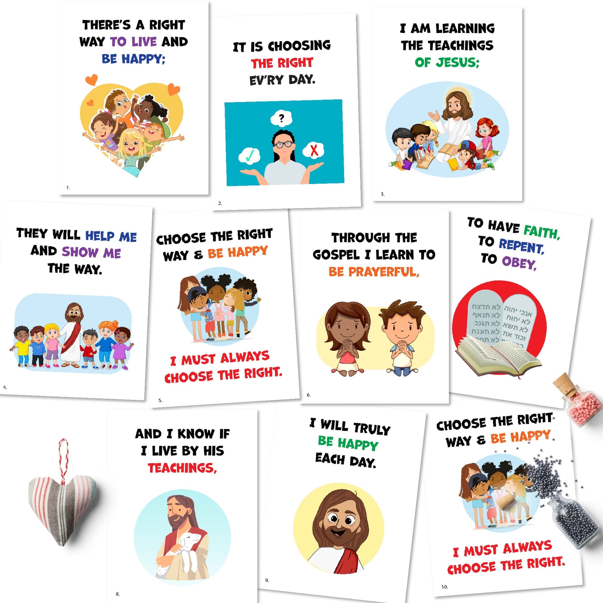 Choose the Right Way | Singing Time Flipchart for LDS Primary Come, Follow Me