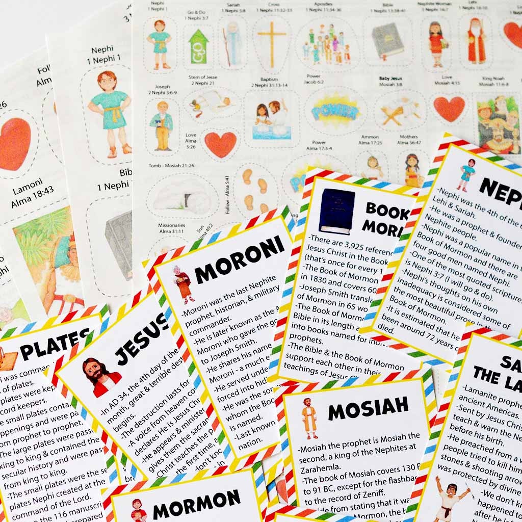 The Scripture Lover's Kit for Book of Mormon  Scripture Stickers & Bo –  Ministering Printables