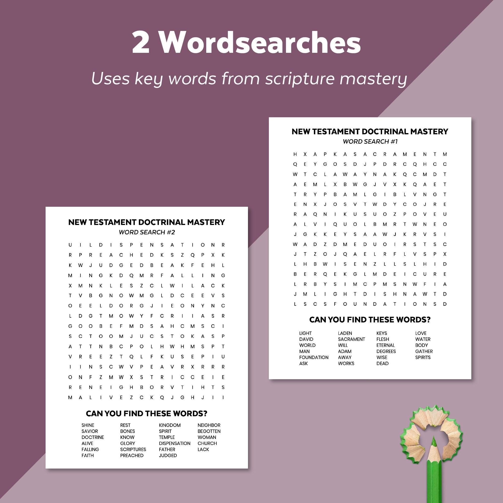 LDS Seminary Doctrinal Mastery Games and Puzzles for New Testament