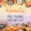 Romantic Fall Floral Clip Art Kit | Commercial Use | Digital Download | Watercolor Autumn Flowers