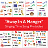 Away In A Manger Primary Song Chart | December LDS Singing Time | Singing Time Flipchart for Primary Come, Follow Me