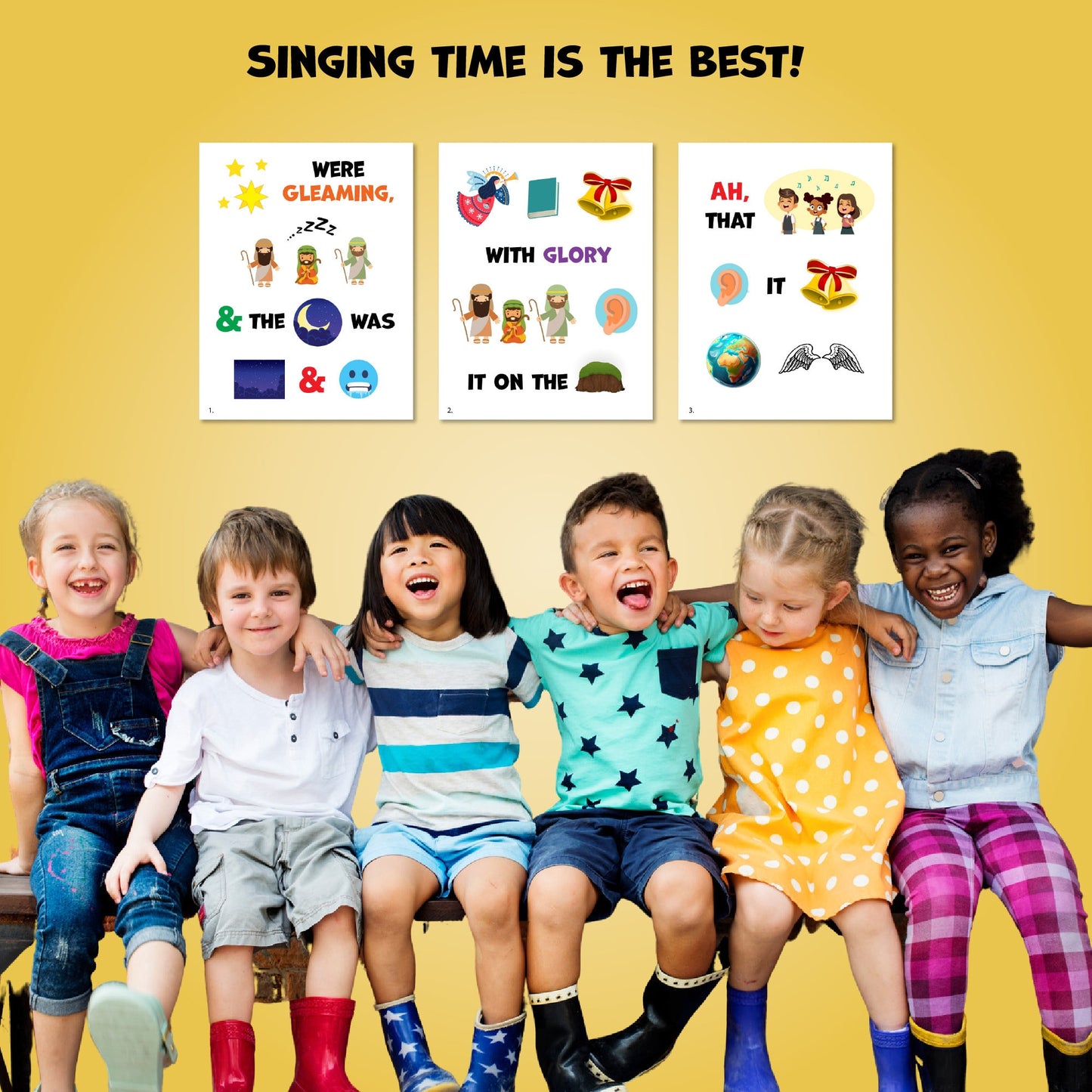 Stars Were Gleaming Primary Song Chart | December LDS Singing Time | Christmas Primary Song Flipchart