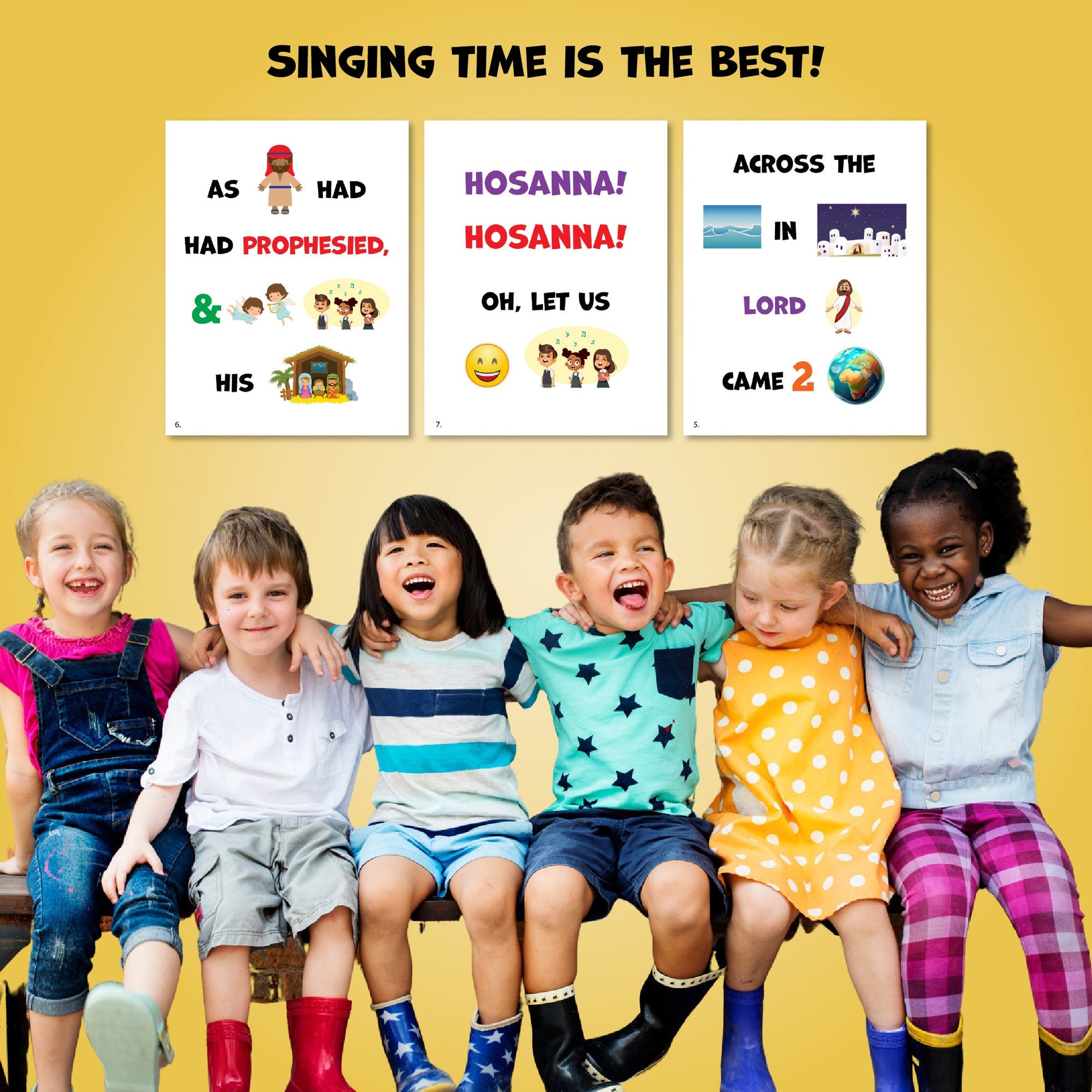 Samuel Tells of the Baby Jesus Primary Song Chart | December LDS Singing Time | Singing Time Flipchart for Primary Come, Follow Me
