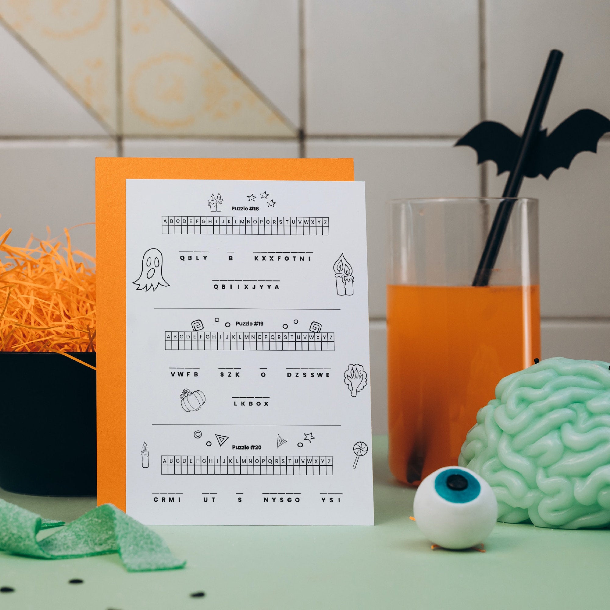 Halloween Cryptogram Puzzles | Halloween Kids' Puzzle – Ministering ...