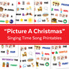 Picture A Christmas Primary Song Chart | December LDS Singing Time | Singing Time Flipchart for Primary Come, Follow Me