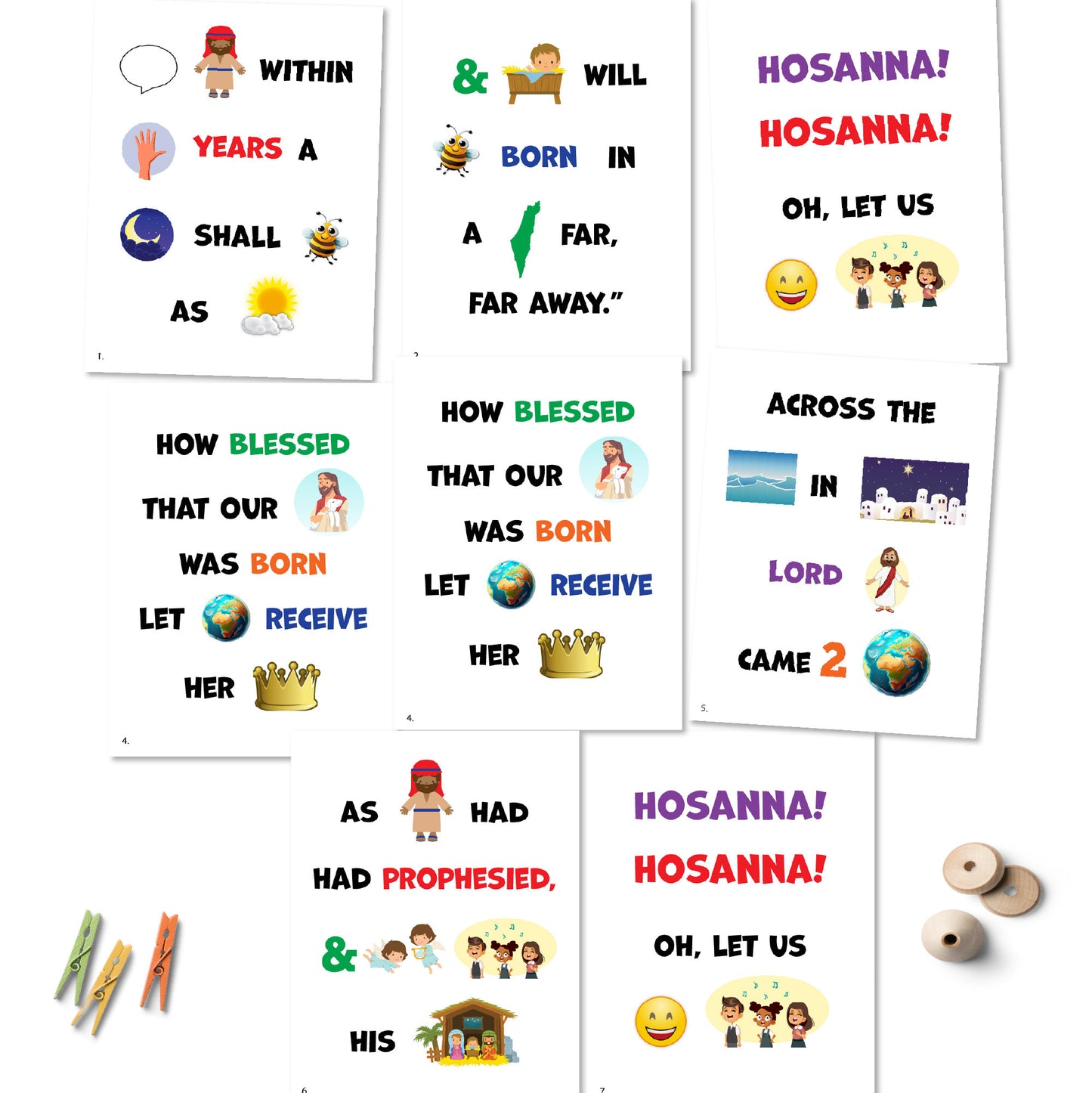 Samuel Tells of the Baby Jesus Primary Song Chart | December LDS Singing Time | Singing Time Flipchart for Primary Come, Follow Me