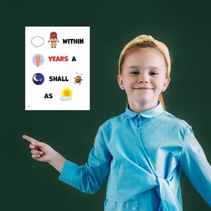Samuel Tells of the Baby Jesus Primary Song Chart | December LDS Singing Time | Singing Time Flipchart for Primary Come, Follow Me